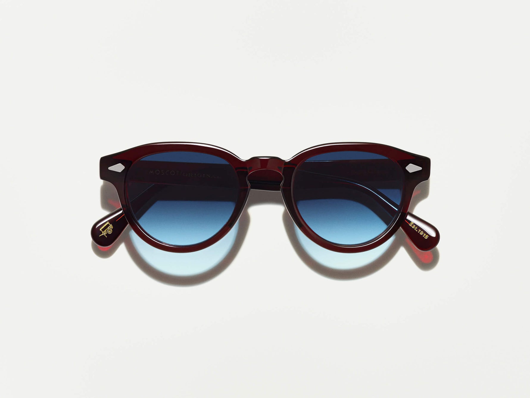 MAYDELA SUN بلون Burgundy مع عدسات ملونة بلون Denim Blue