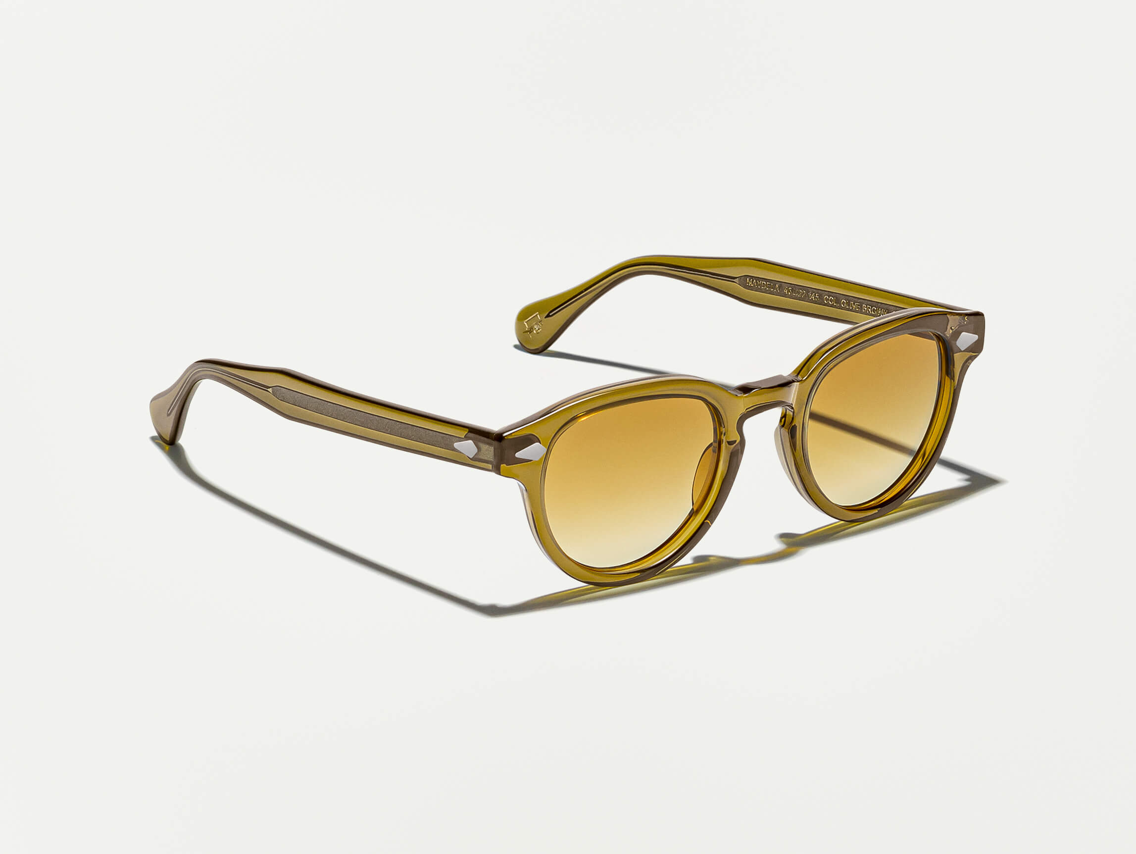 #color_olive brown | The MAYDELA SUN in Olive Brown with Chestnut Fade Tinted Lenses