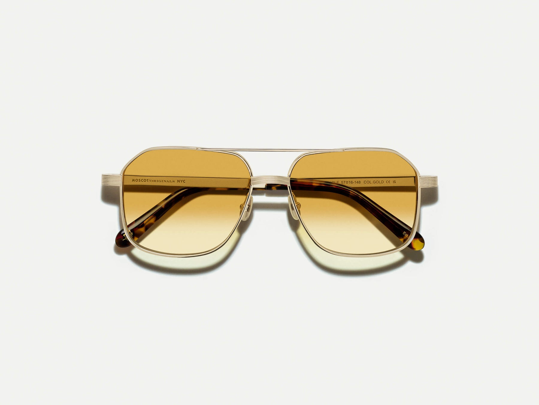 The MINGLE SUN in Gold with Chestnut Fade Tinted Lenses