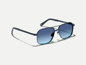 #color_navy | The MINGLE SUN in Navy with Denim Blue Tinted Lenses