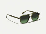 The MINYAN SUN in Dark Green with Forest Wood Tinted Lenses