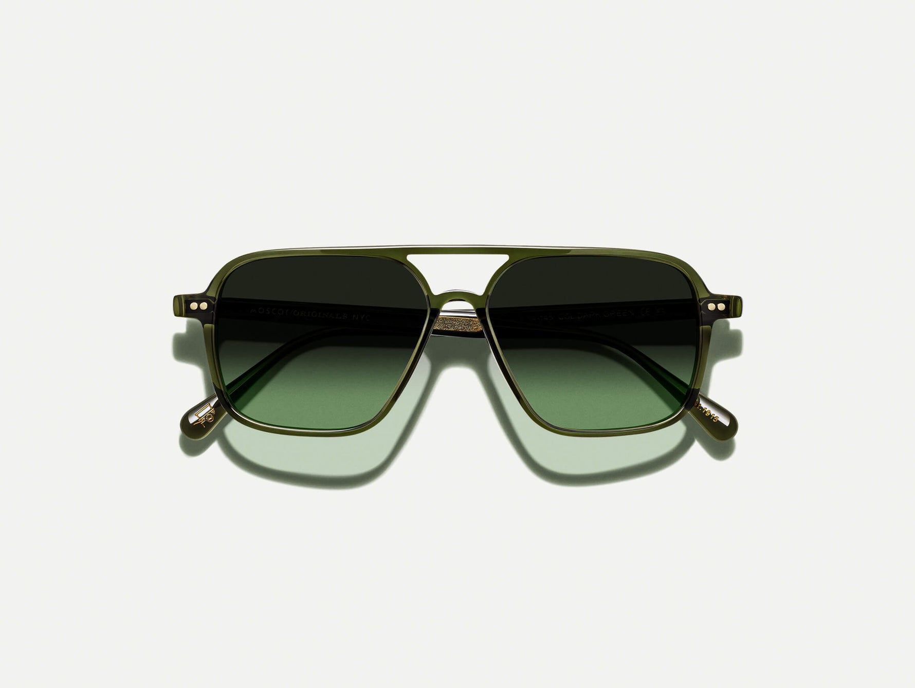 The MINYAN SUN in Dark Green with Forest Wood Tinted Lenses