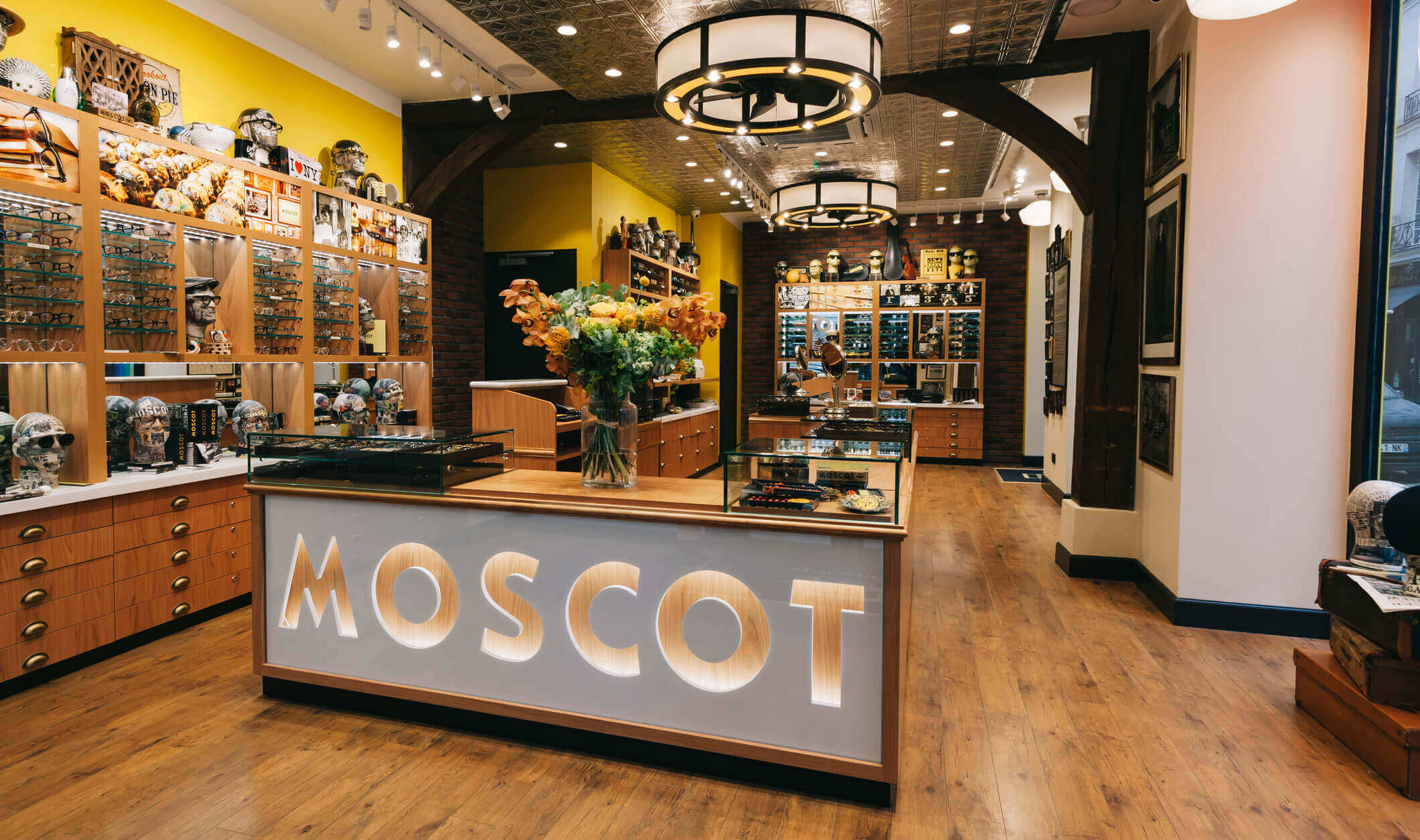 The MOSCOT Le Marais Shop interior