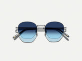 #color_silver | The PLOTZ SUN in Silver with Denim Blue Tinted Lenses