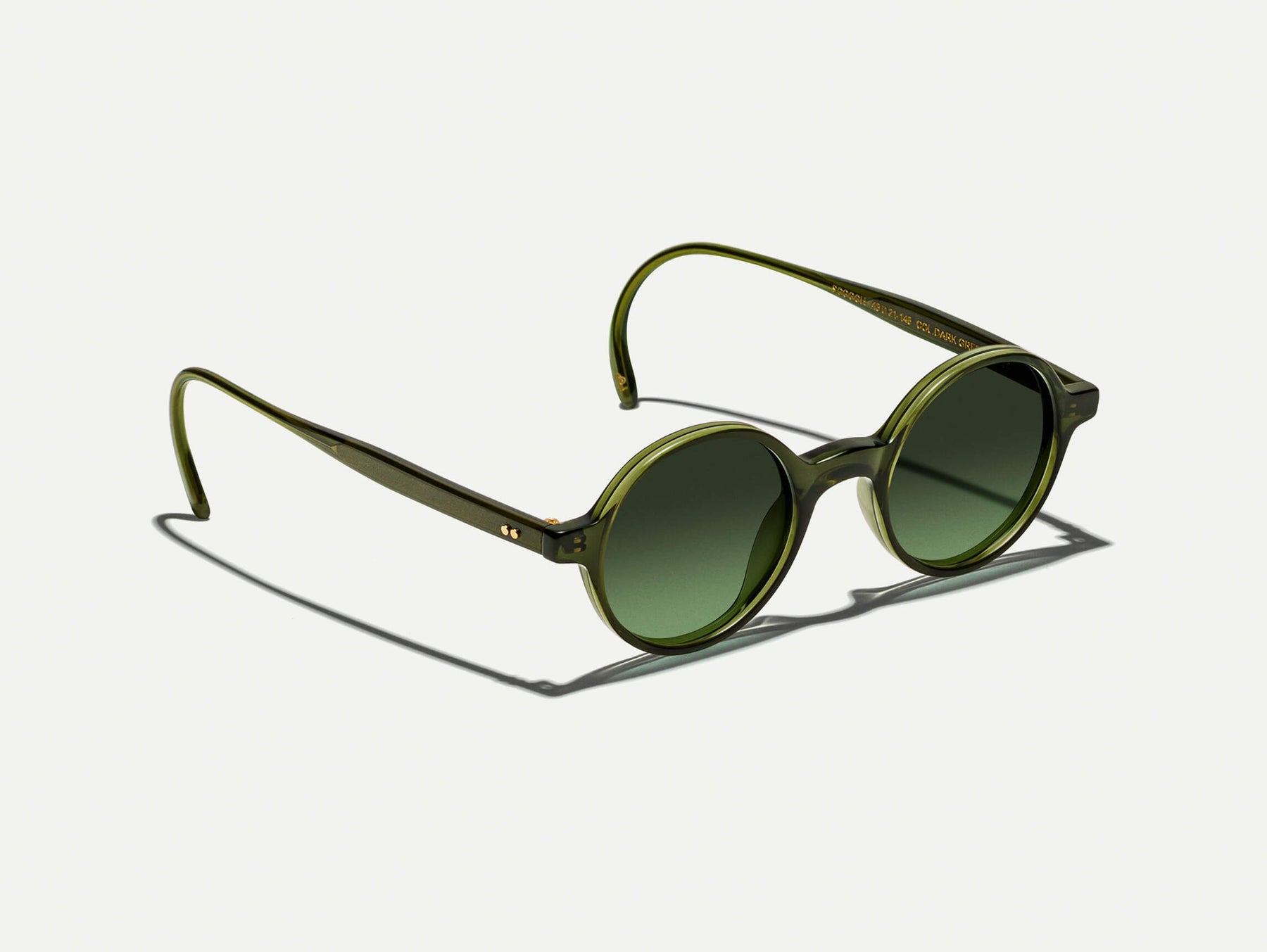 The SCOOCH SUN in Dark Green with Forest Wood Tinted Lenses