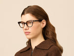 Model is wearing The SHANEKITE in size 49 in Classic Havana