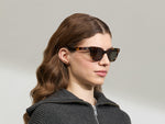Model is wearing The SHANEKITE SUN in Classic Havana in size 49 with G-15 Tinted Lenses