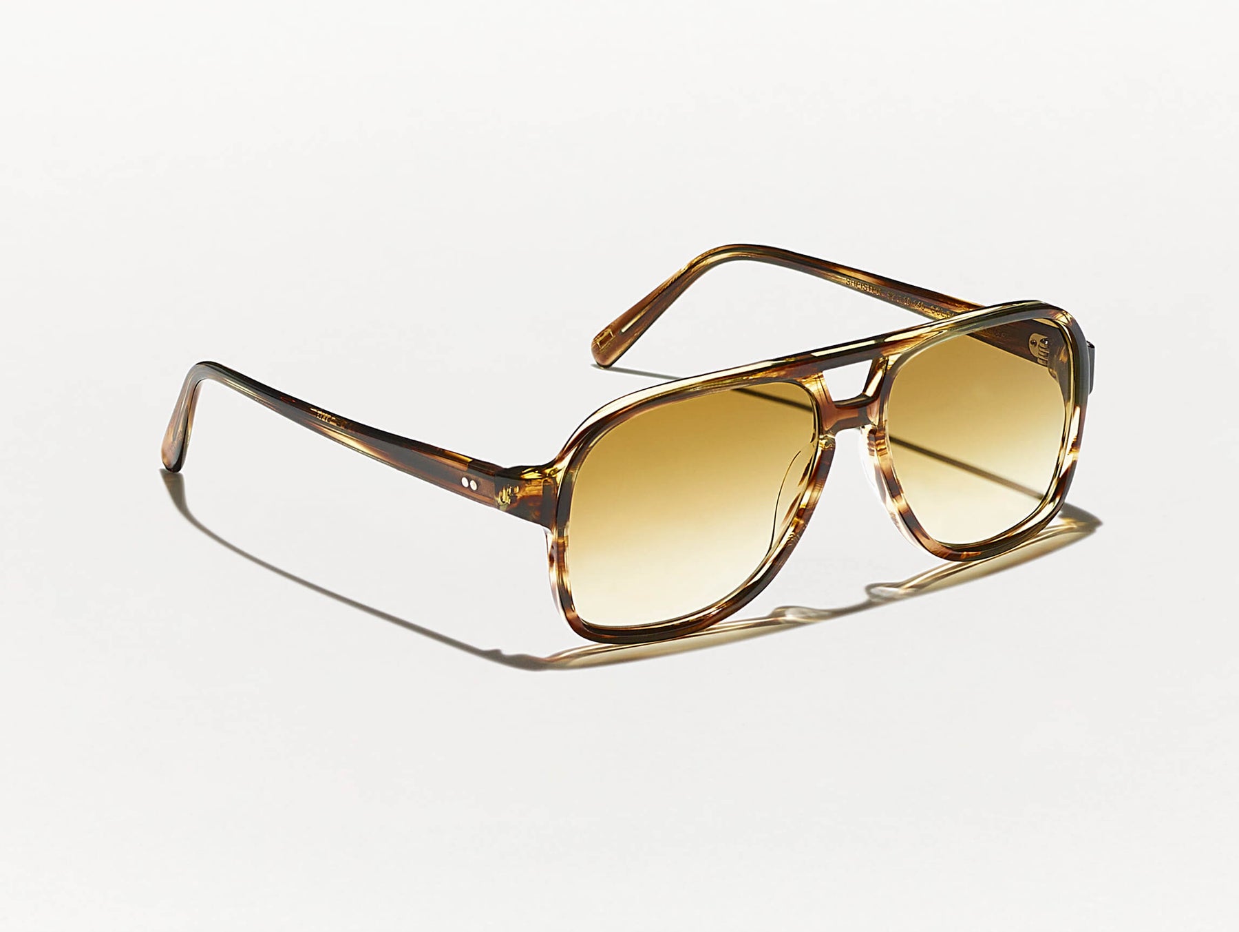 The SHEISTER SUN in Bamboo with Chestnut Fade Tinted Lenses