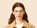 Model is wearing The SHMECKEL in size 53 in Silver