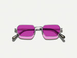 O SHMOOZ SUN em Silver com lentes tintadas Purple Nurple