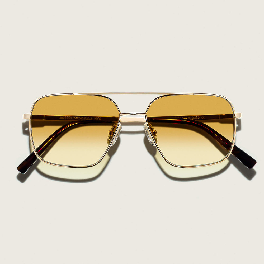 #color_chestnut fade | The SHTARKER in Gold with Chestnut Fade Tinted Lenses
