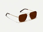 The SHTARKER SUN in Gold with Cosmitan Brown Lenses