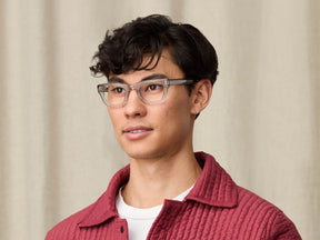 Model is wearing The SPILKES in size 45 in Light Grey