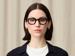 Model is wearing The SPILKES in size 45 in Tortoise