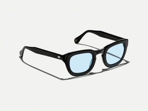 #color_bel air blue | The TELENA in Black with Bel Air Blue Tinted Lenses