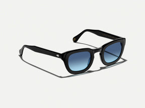 #color_denim blue | The TELENA in Black with Denim Blue Tinted Lenses
