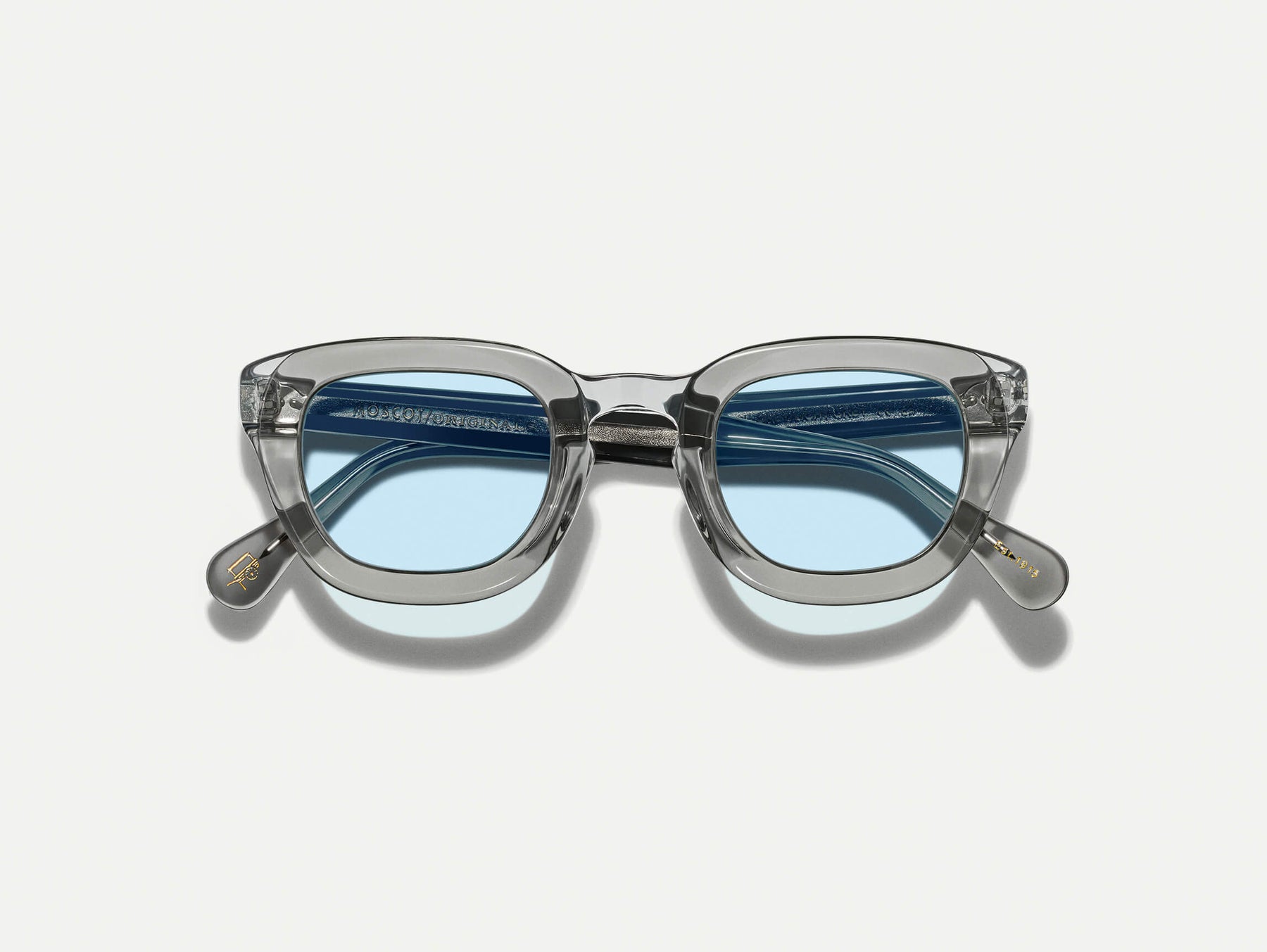 The TELENA in Grey/Light Grey with Bel Air Blue Tinted Lenses