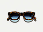 The TELENA in Tortoise/Black with Denim Blue Tinted Lenses
