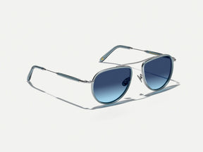 #color_light blue | The TRAIF SUN in Light Blue with Denim Blue Tinted Lenses