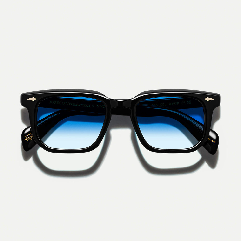 #color_black | The ZISSEL SUN in Black with Broadway Blue Tinted Lenses