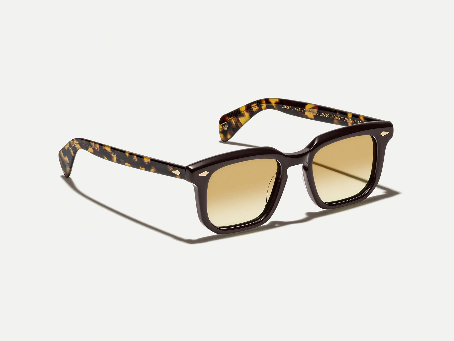 The ZISSEL SUN in Dark Brown/Tortoise with Chestnut Fade Tinted Lenses