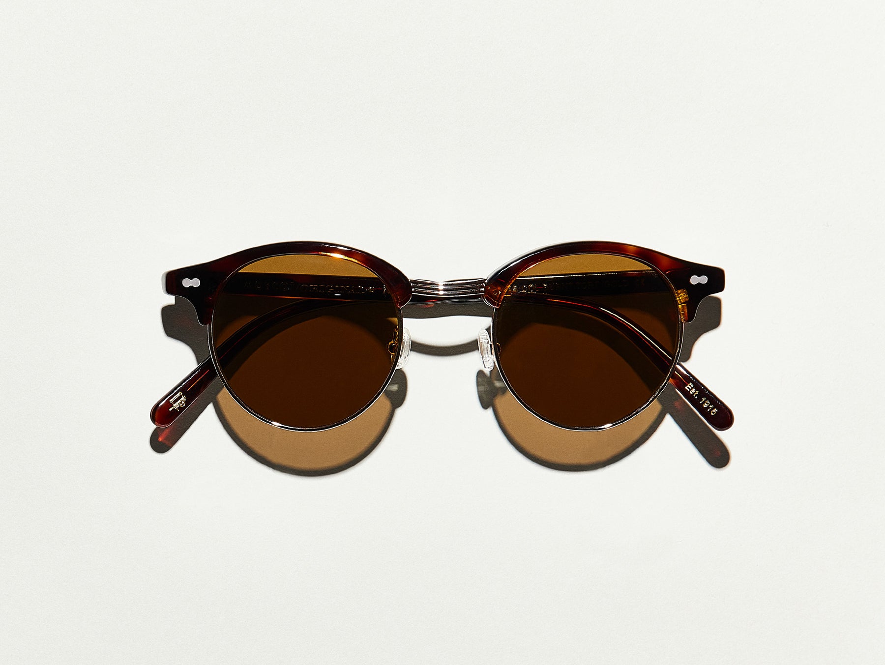 The AIDIM SUN in Burnt Tortoise/Gold with Cosmitan Brown Glass Lenses
