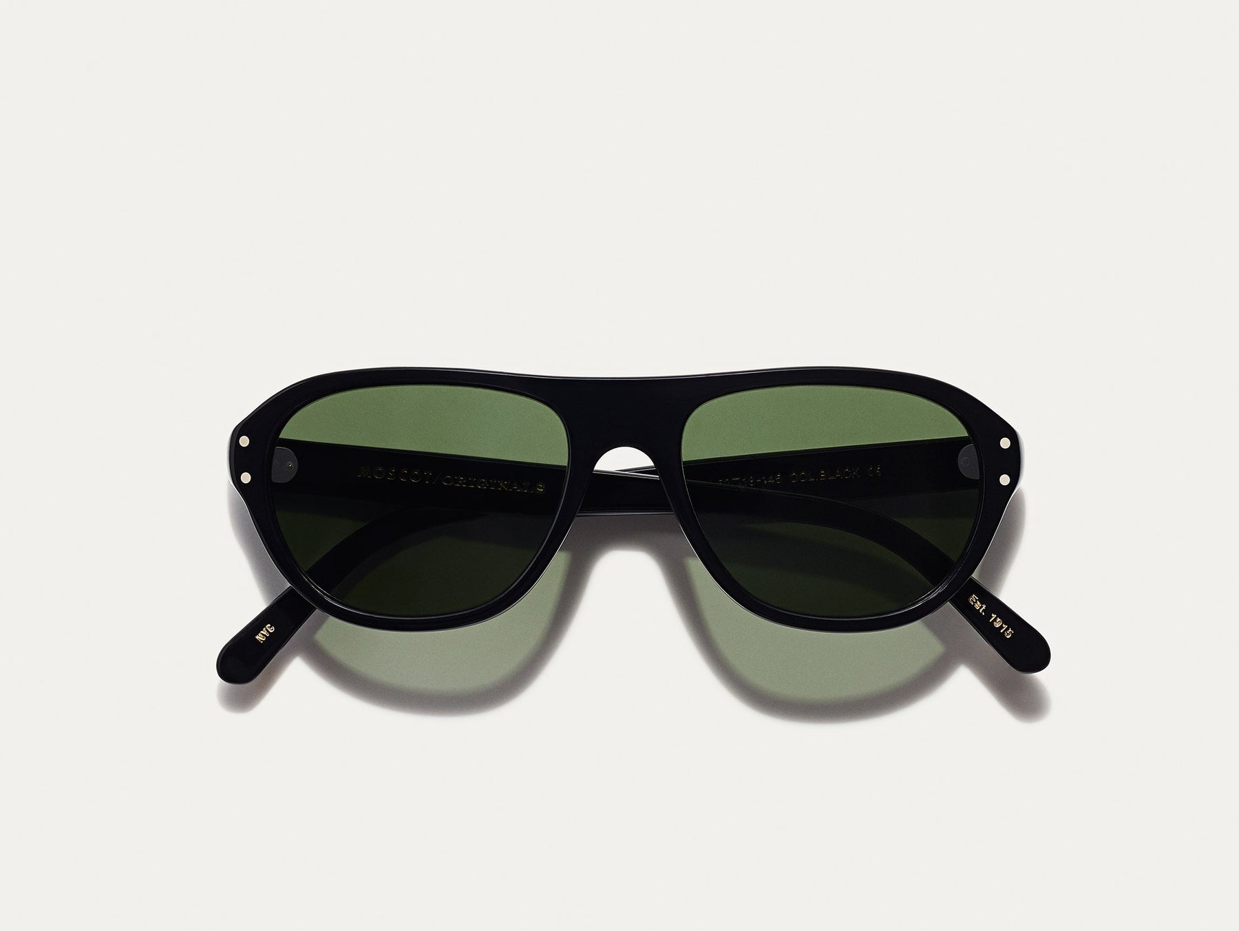 The AVRAM SUN in Black with G-15 Glass Lenses