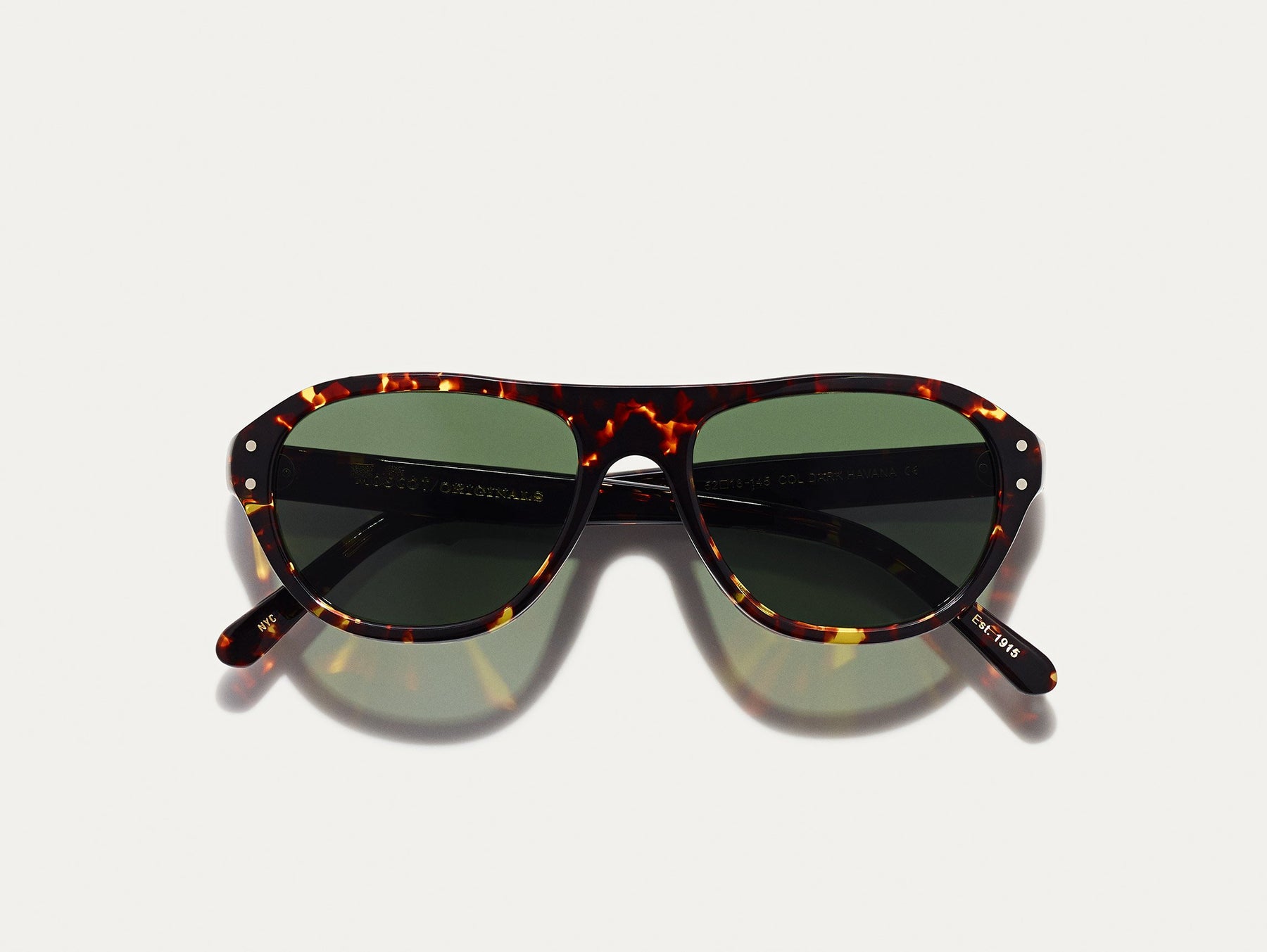 The AVRAM SUN in Dark Havana with G-15 Glass Lenses