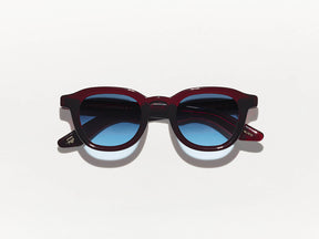 #color_burgundy | The DAHVEN in Burgundy with Denim Blue Tinted Lenses
