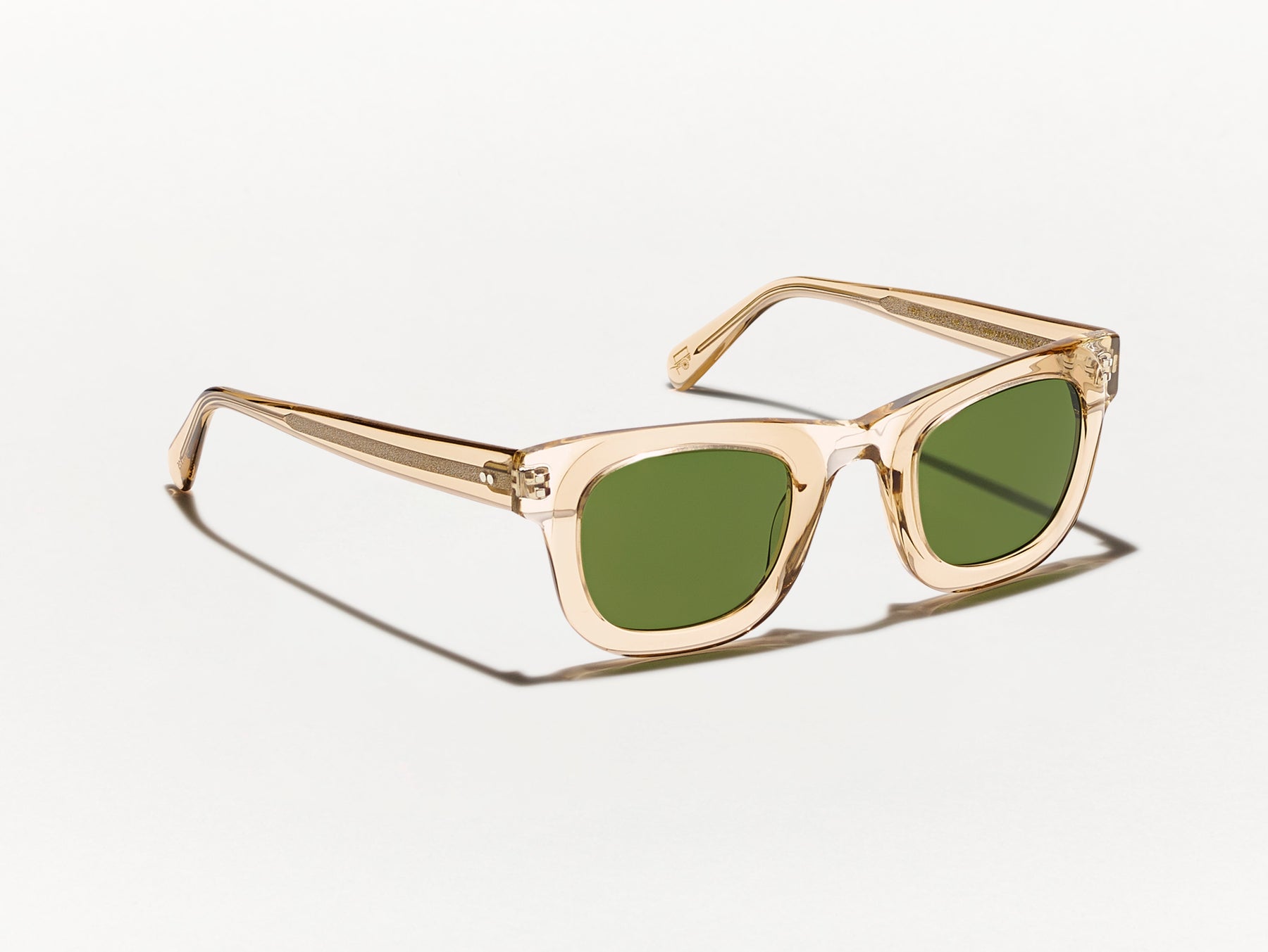 The FRITZ SUN in Cinnamon/Flesh with Calibar Green Glass Lenses