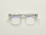 The GELT in Crystal with Blue Protect Lenses