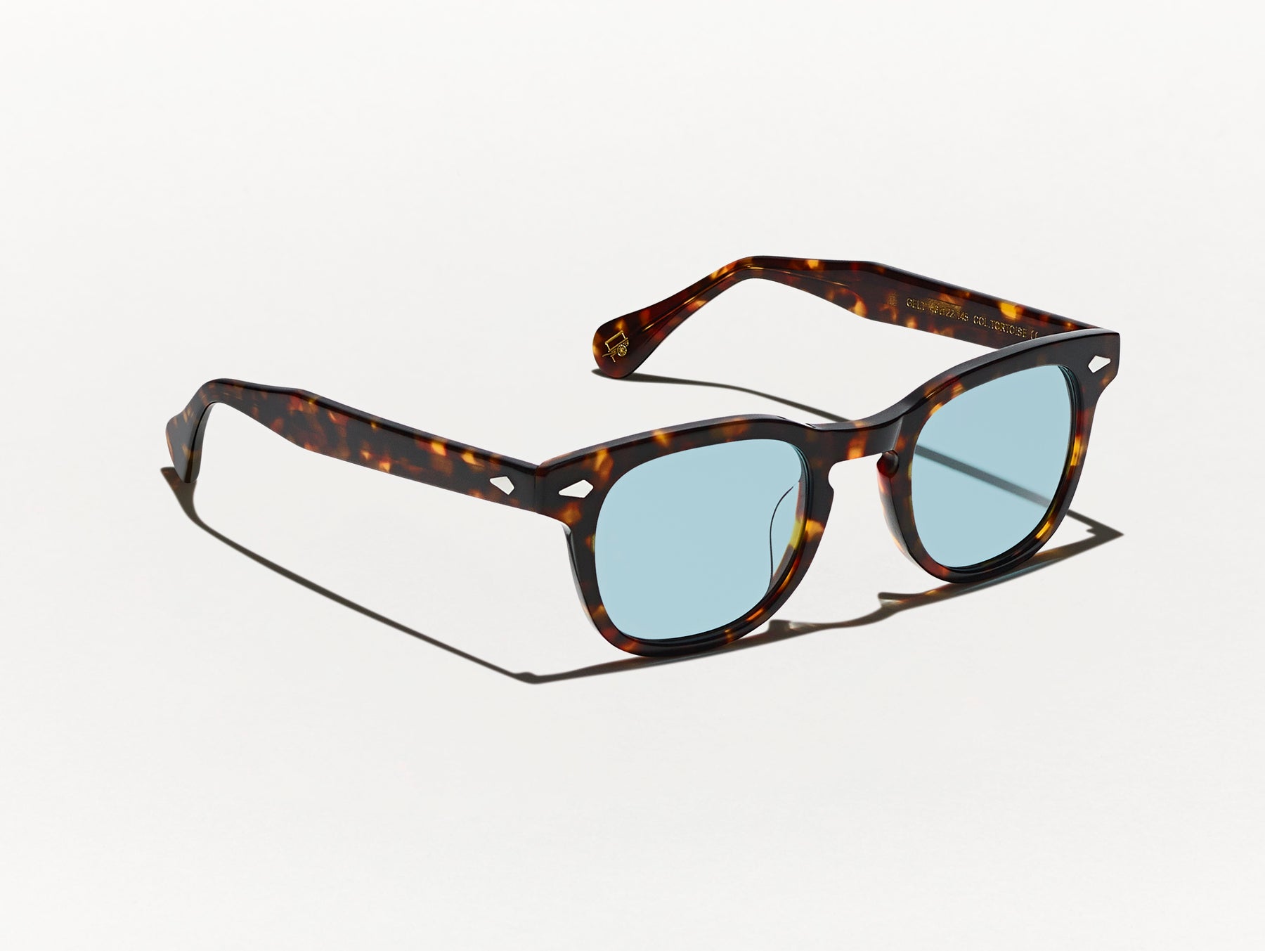 The GELT SUN in Tortoise with Blue Glass Lenses