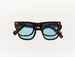 The KAVELL SUN in Tortoise with Blue Glass Lenses