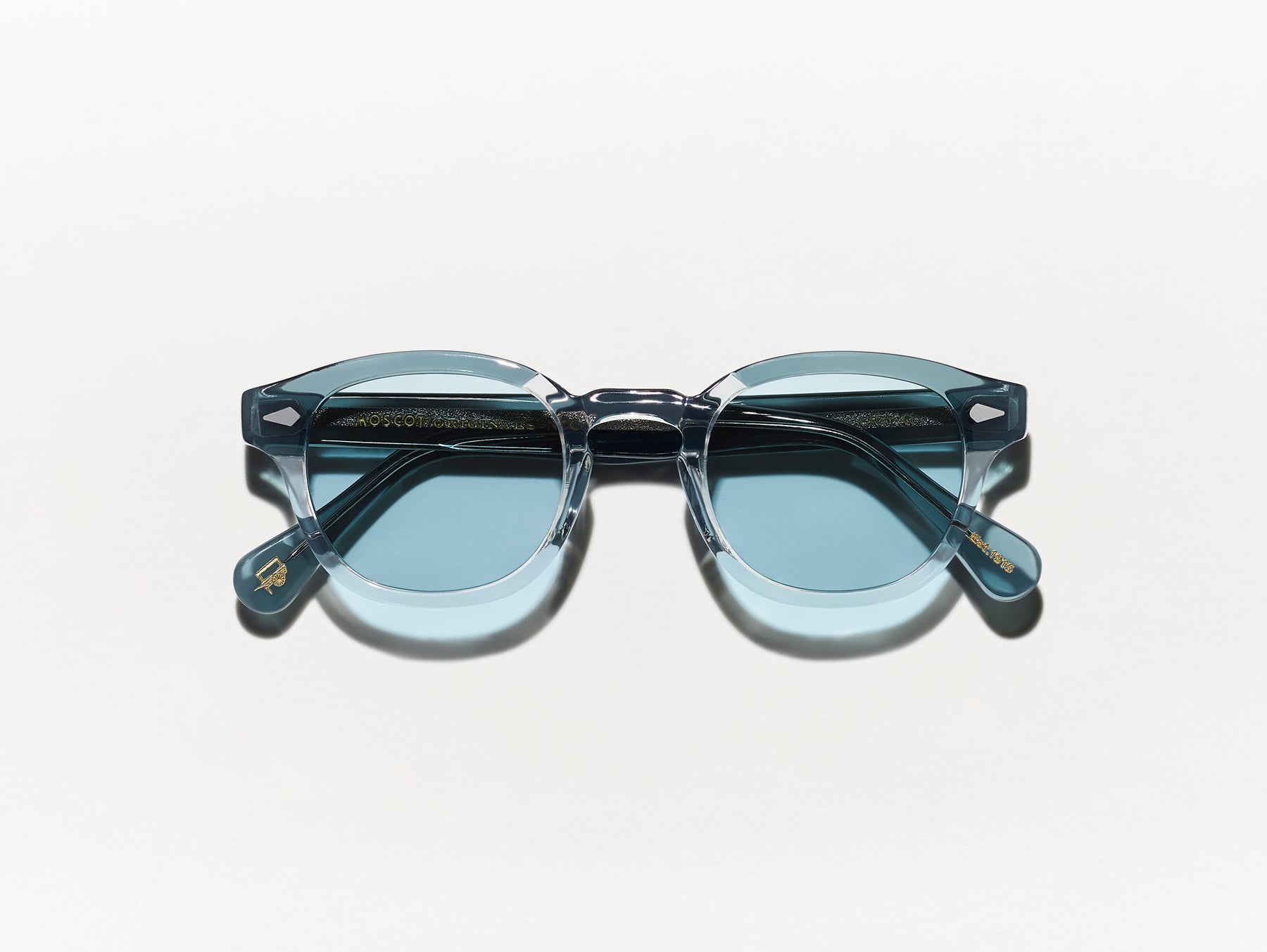 The LEMTOSH SUN in Light Blue/Grey with DG-37 Blue Glass Lenses