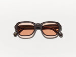 The MESHUG SUN in Matte Dark Brown with New York Rose Tinted Lenses