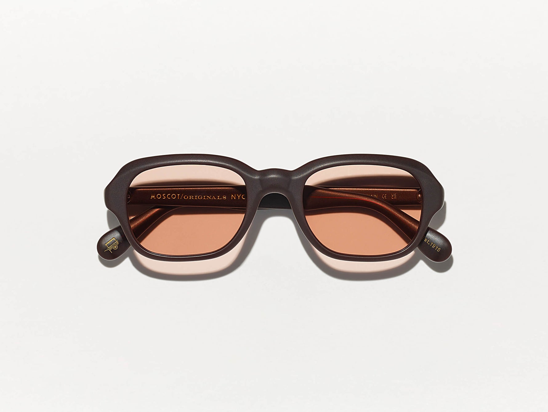 #color_matte dark brown | The MESHUG SUN in Matte Dark Brown with New York Rose Tinted Lenses