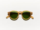 #color_blonde | The MILTZEN SUN W/ METAL NOSE PADS in Blonde with Calibar Green Glass Lenses