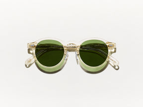 #color_flesh | The MILTZEN SUN W/ METAL NOSE PADS in Flesh with Calibar Green Glass Lenses
