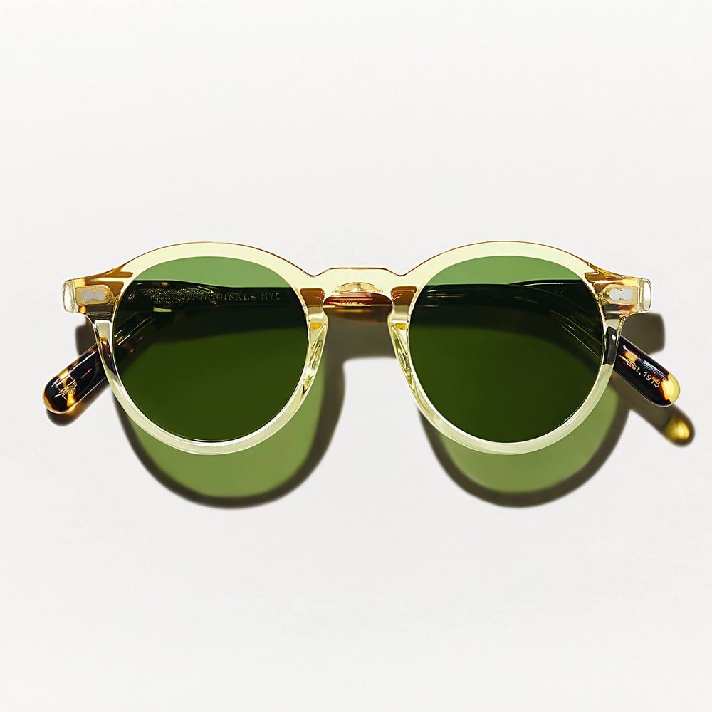 #color_citron/tortoise | The MILTZEN in Citron/Tortoise with Calibar Green Glass Lenses