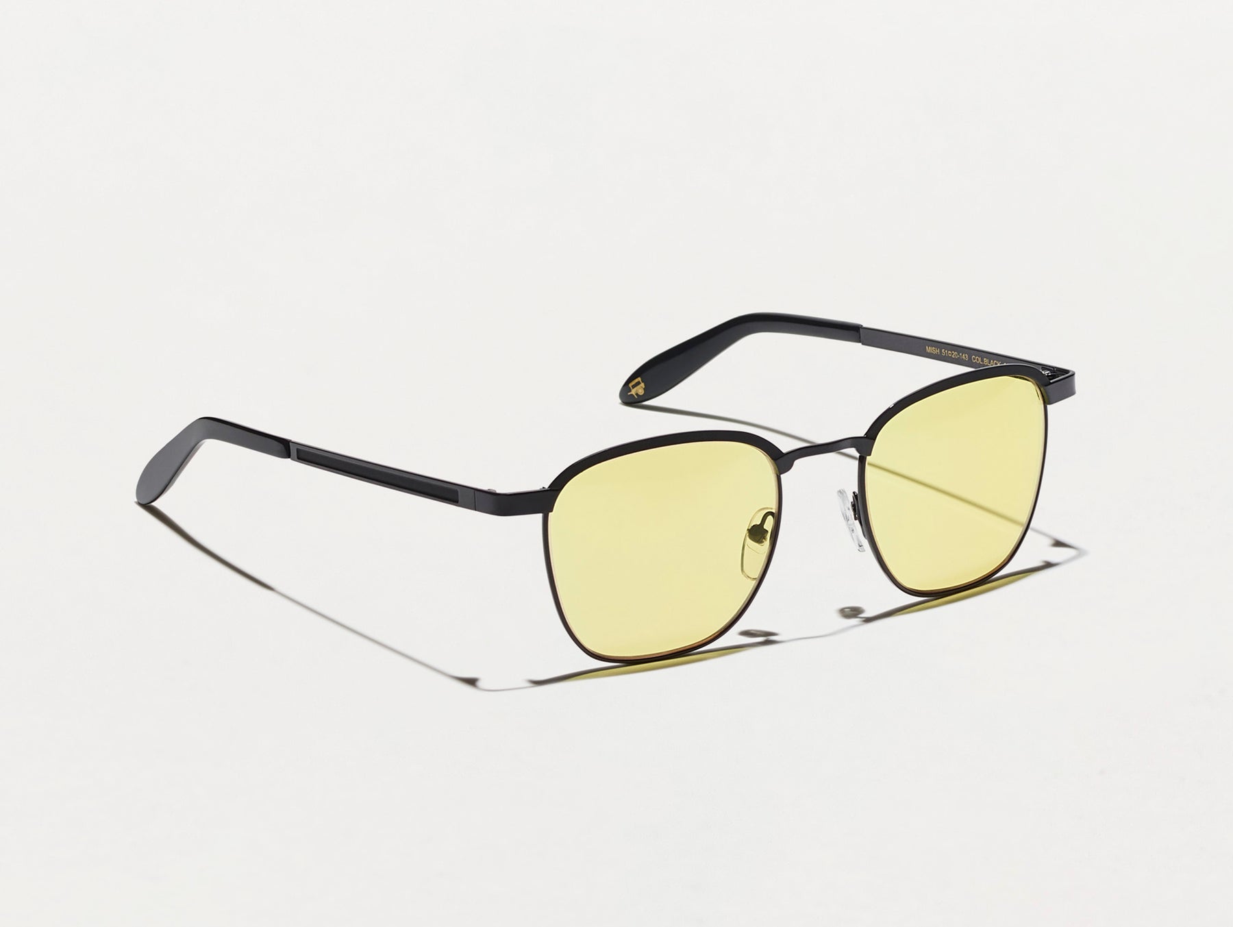 The MISH SUN in Black with Yellow Glass Lenses