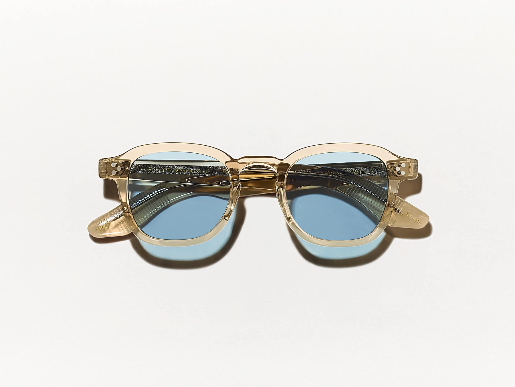 The MOMZA SUN in Cinnamon with Blue Glass Lenses