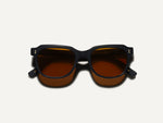 The MORRIS SUN in Matte Black with Cosmitan Brown Glass Lenses