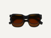 #color_matte black | The MORRIS SUN in Matte Black with Cosmitan Brown Glass Lenses