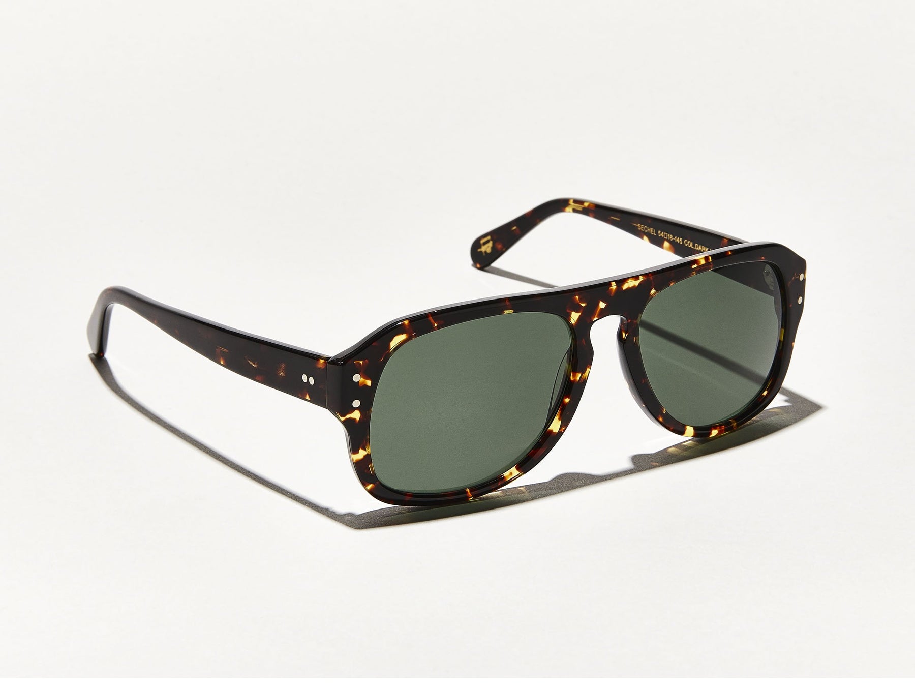 The SECHEL SUN in Dark Havana with G-15 Glass Lenses