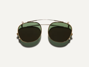 The STEVIE CLIP in Antique Gold with Grey Lenses