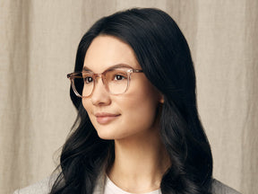 Model is wearing The TATAH in size 50 in Burnt Rose