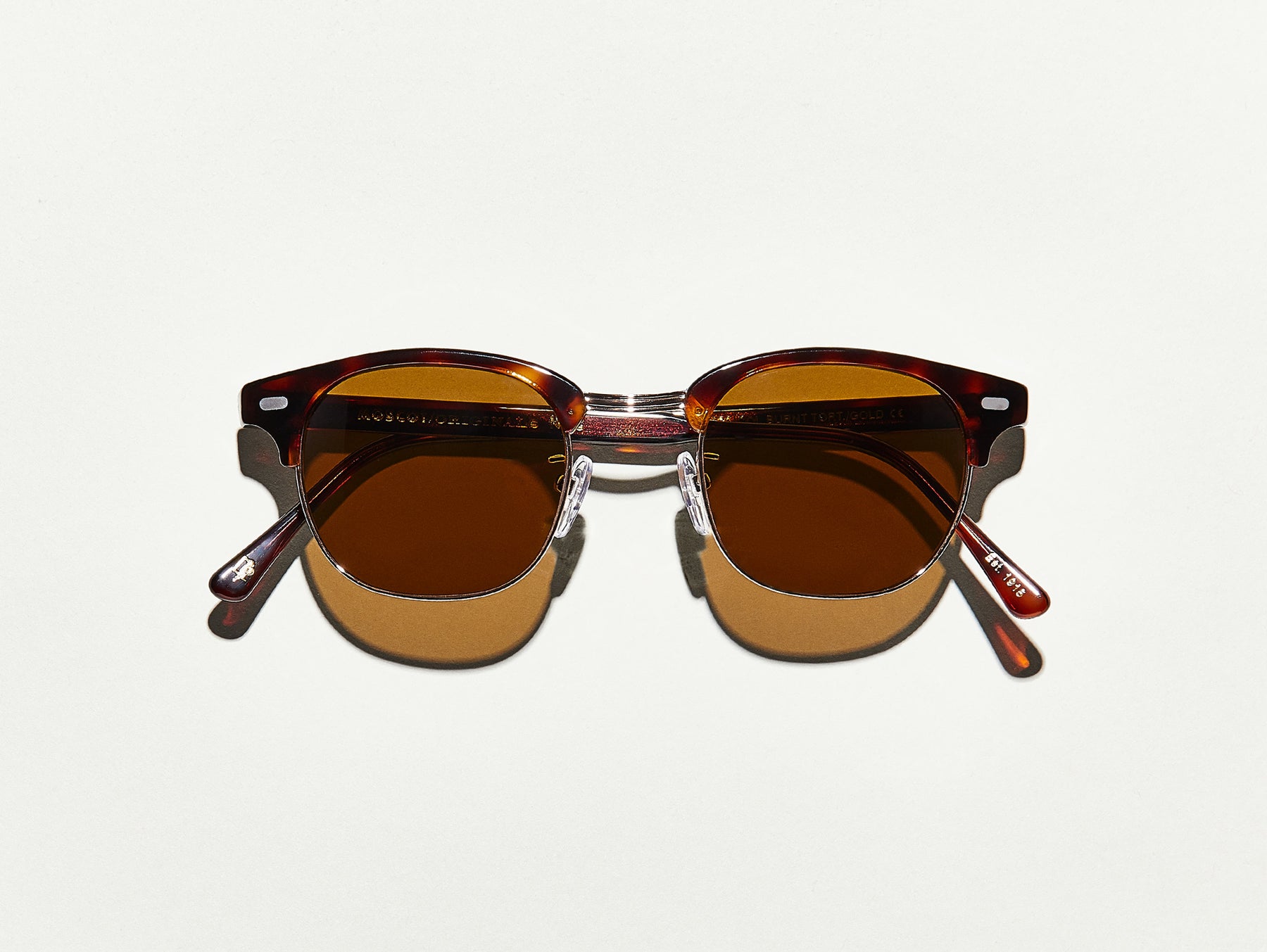 The YUKEL SUN In Burnt Tortoise/Gold with Cosmitan Brown Glass Lenses