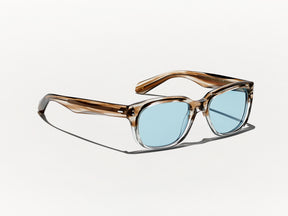 #color_brown smoke | The ZINDIK SUN in Brown Smoke with Blue Glass Lenses
